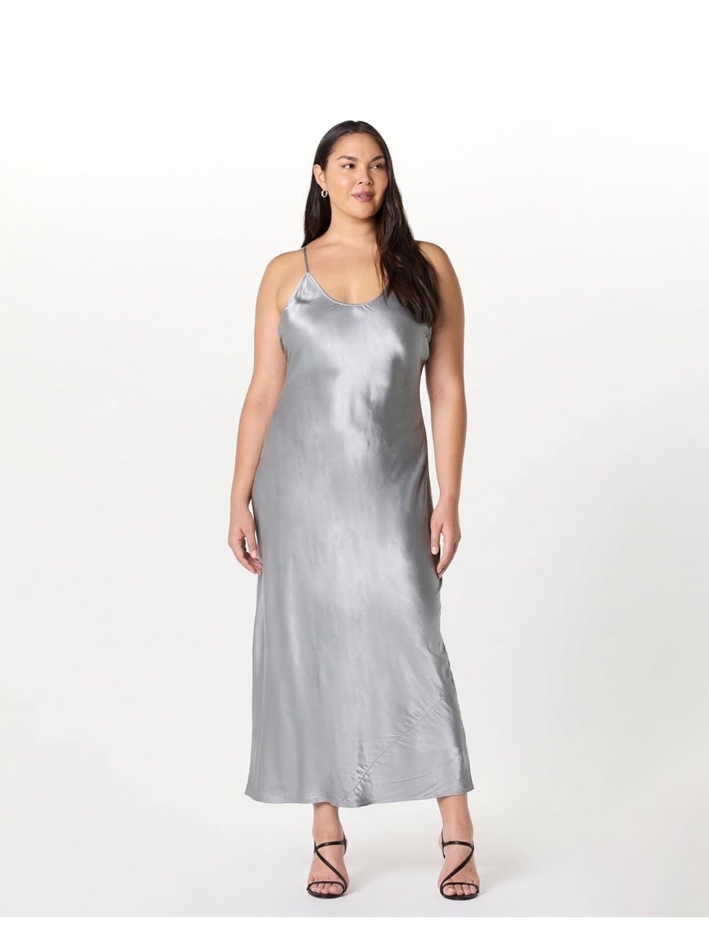 The Drop Lana Maxi Slip Dress 3X- Ultimate Grey